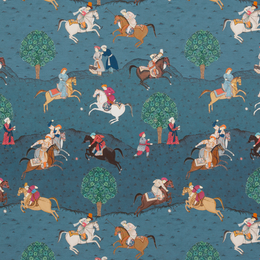 GP & J Baker | Caspian fabric - Indigo/Red