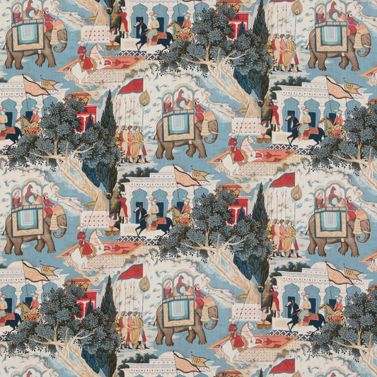 GP & J Baker | Shalimar fabric - Indigo/Red
