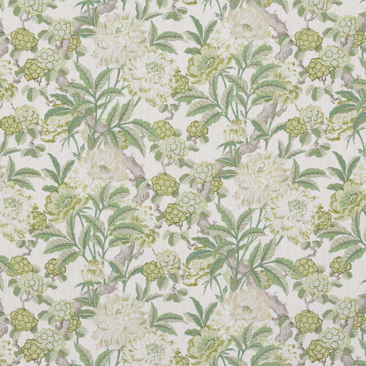 GP & J Baker | Summer Peony fabric - Green
