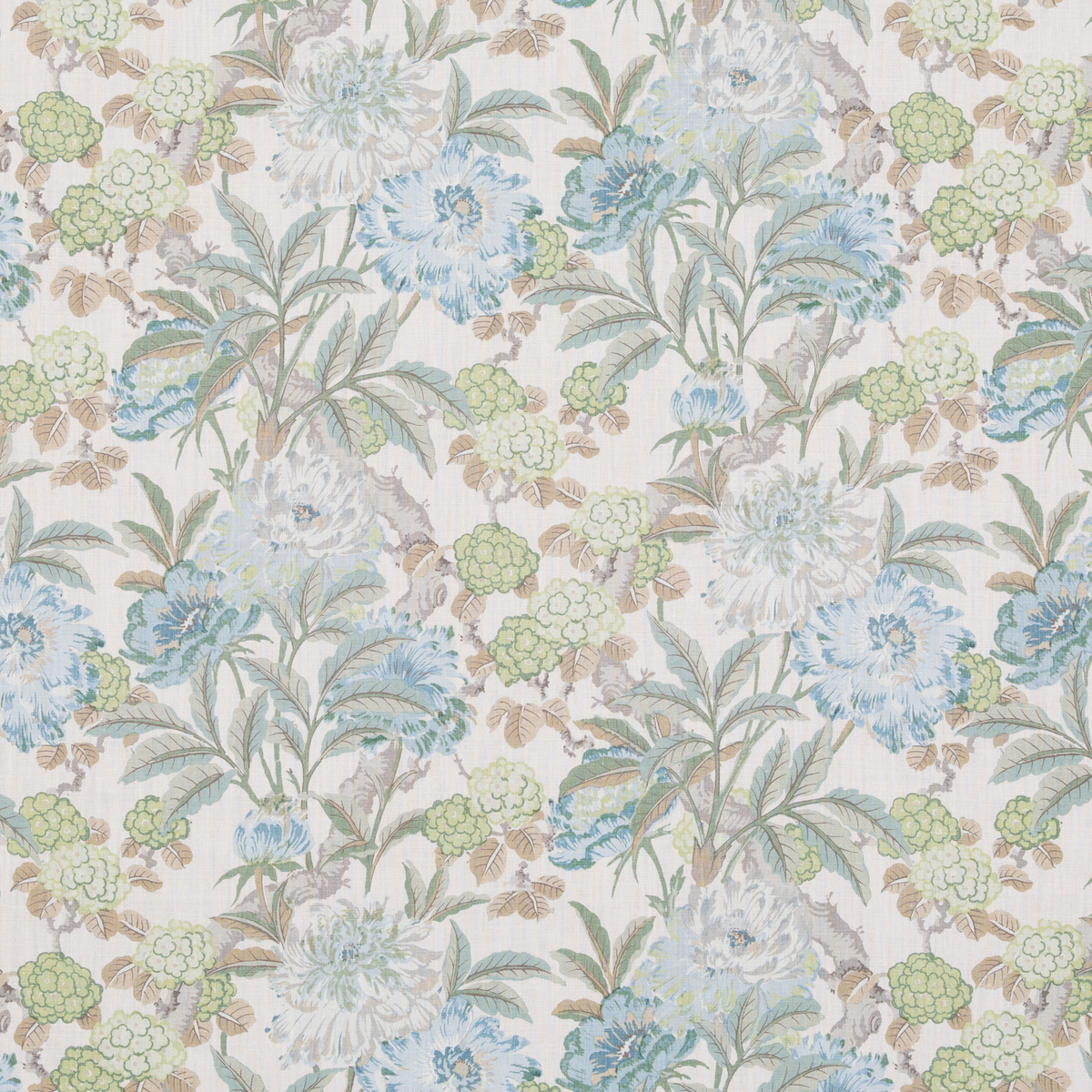 GP & J Baker | Summer Peony fabric - Aqua