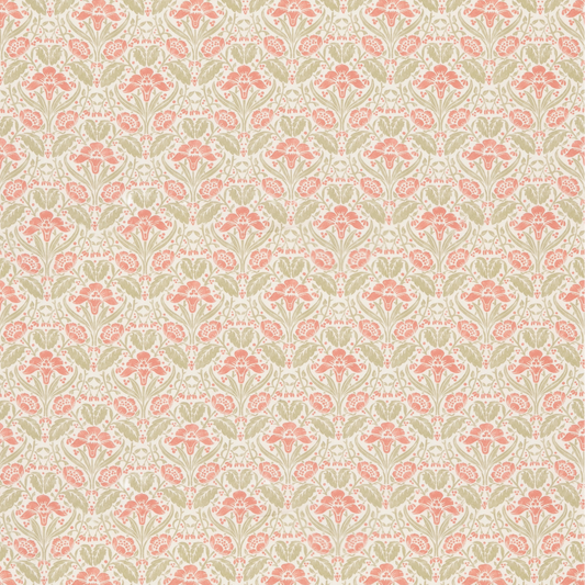 GP & J Baker | Iris Meadow Cotton fabric - Pink/Green