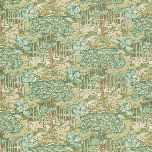 GP & J Baker | Ruskin Cotton fabric - Green