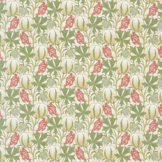 GP & J Baker | Pumpkins Cotton fabric - Coral/Green