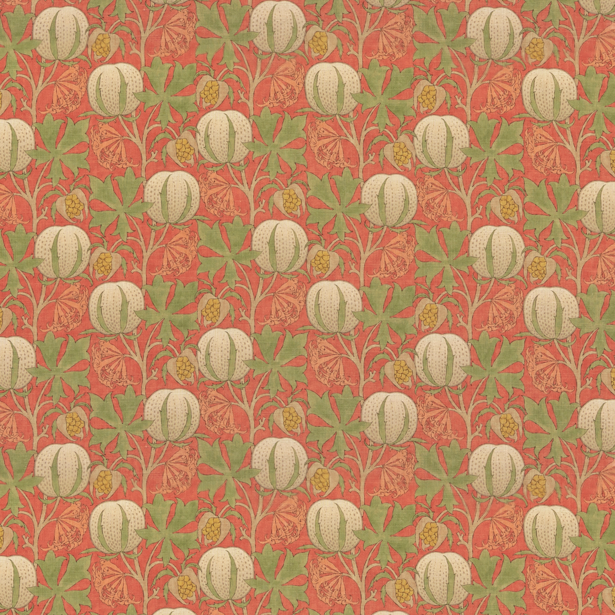 GP & J Baker | Pumpkins fabric - Red/Green