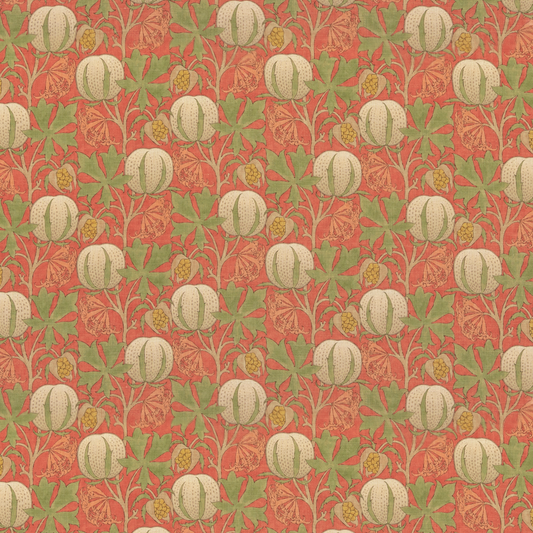 GP & J Baker | Pumpkins fabric - Red/Green