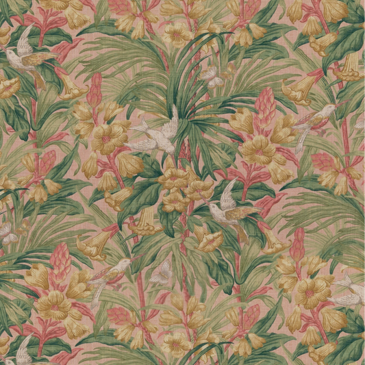GP & J Baker | Trumpet Flowers fabric - Blush