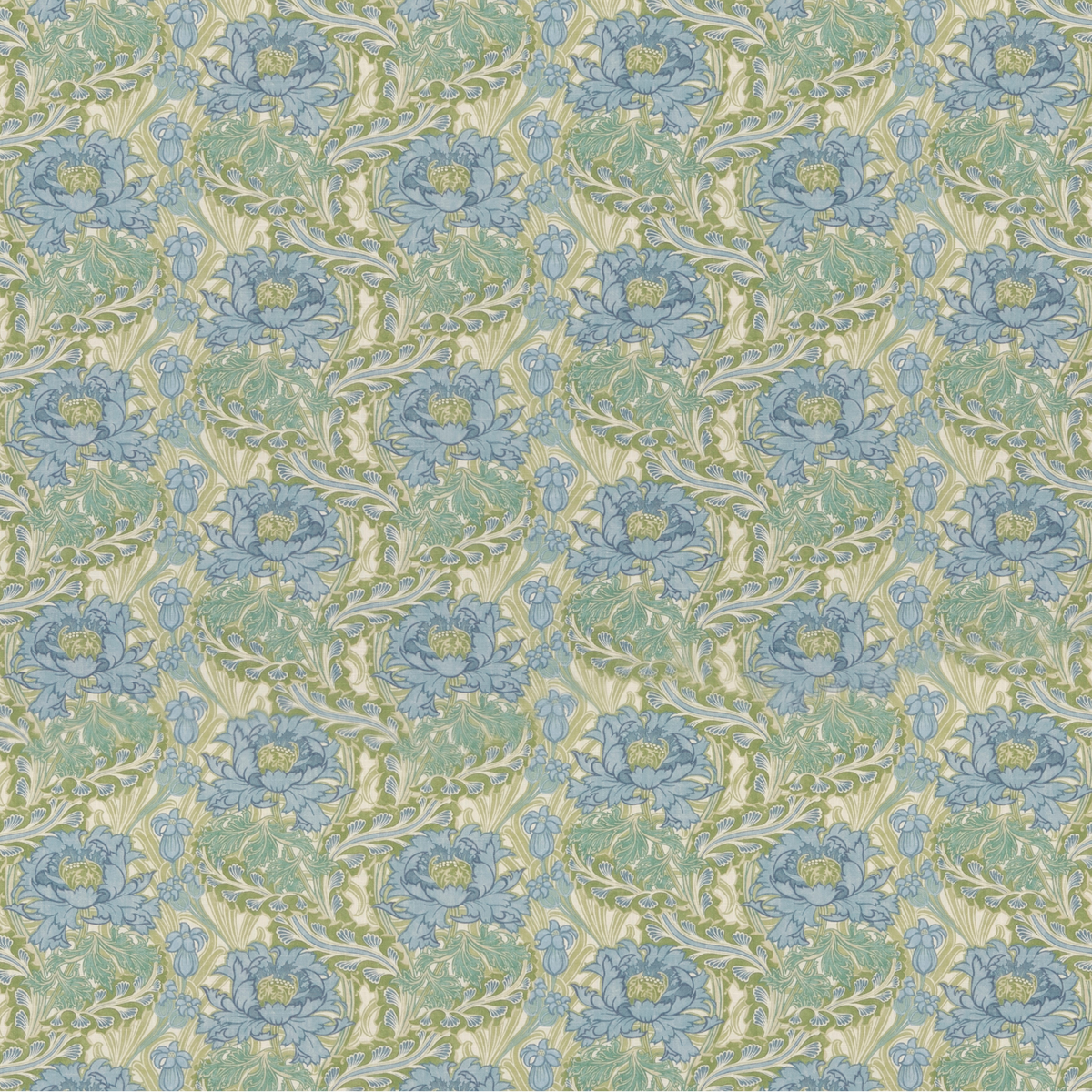GP & J Baker | Little Brantwood fabric - Blue/Green