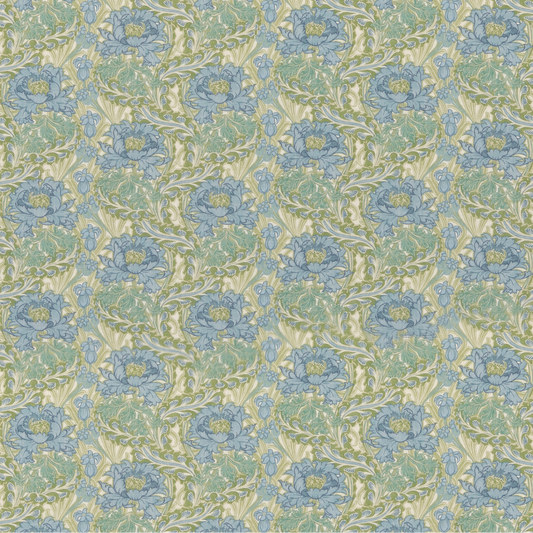 GP & J Baker | Little Brantwood fabric - Blue/Green