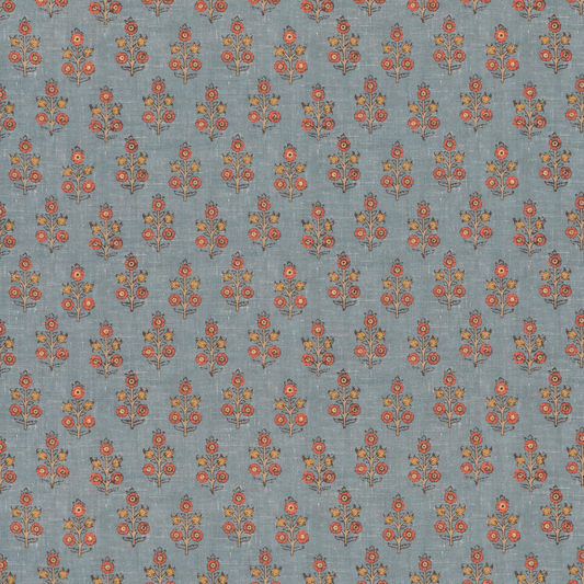 GP & J Baker | Poppy Sprig fabric - Denim