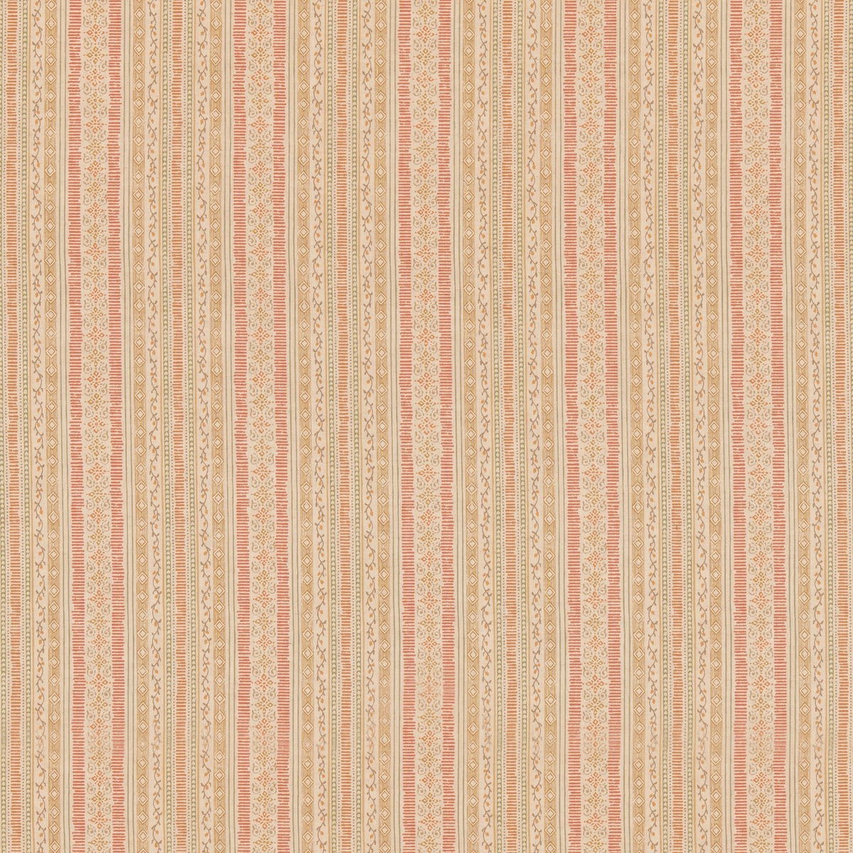 GP & J Baker | Compton fabric - Red/Ochre