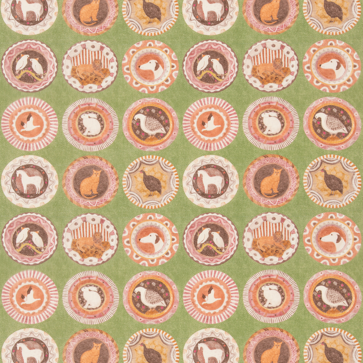 GP & J Baker | Robina's Dinner Party fabric - Green