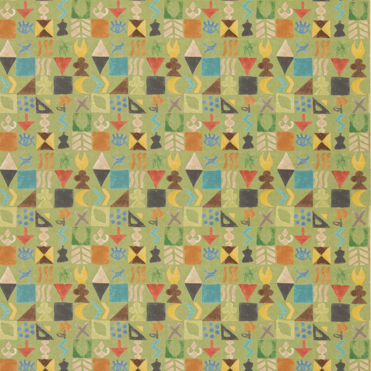 GP & J Baker | Potato Print fabric - Green