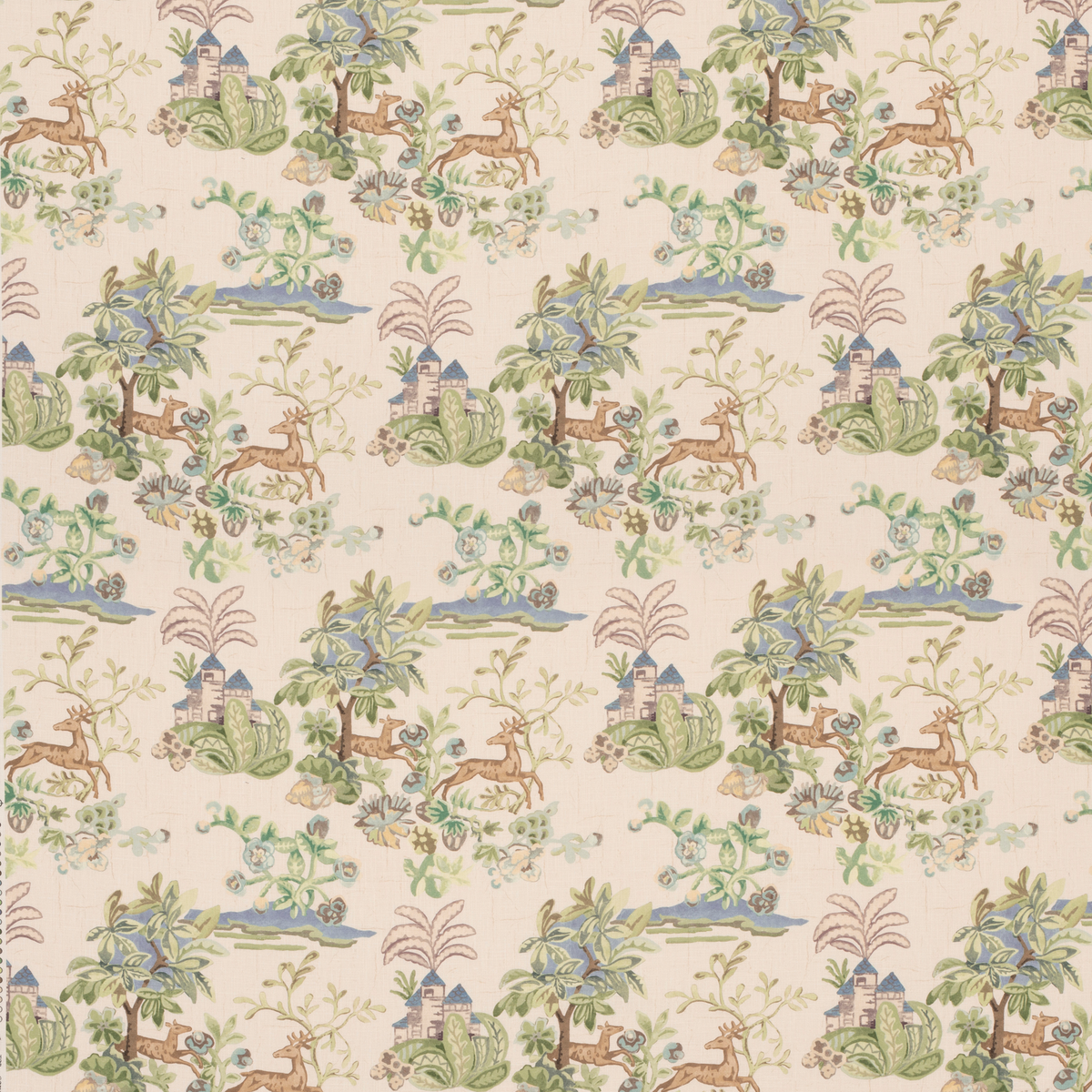 GP & J Baker | Knight's Tale fabric - Sage/Blue