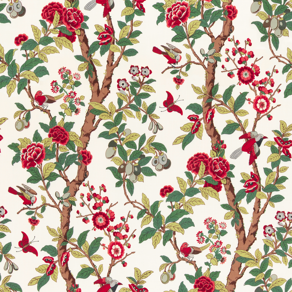 GP & J Baker | Eldon fabric - Document Red/Green