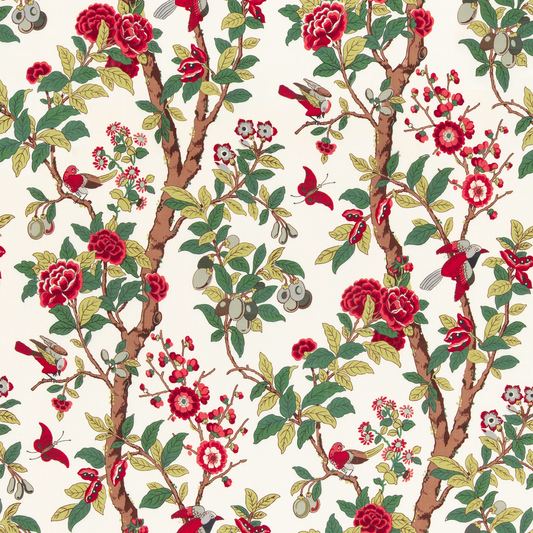 GP & J Baker | Eldon fabric - Document Red/Green