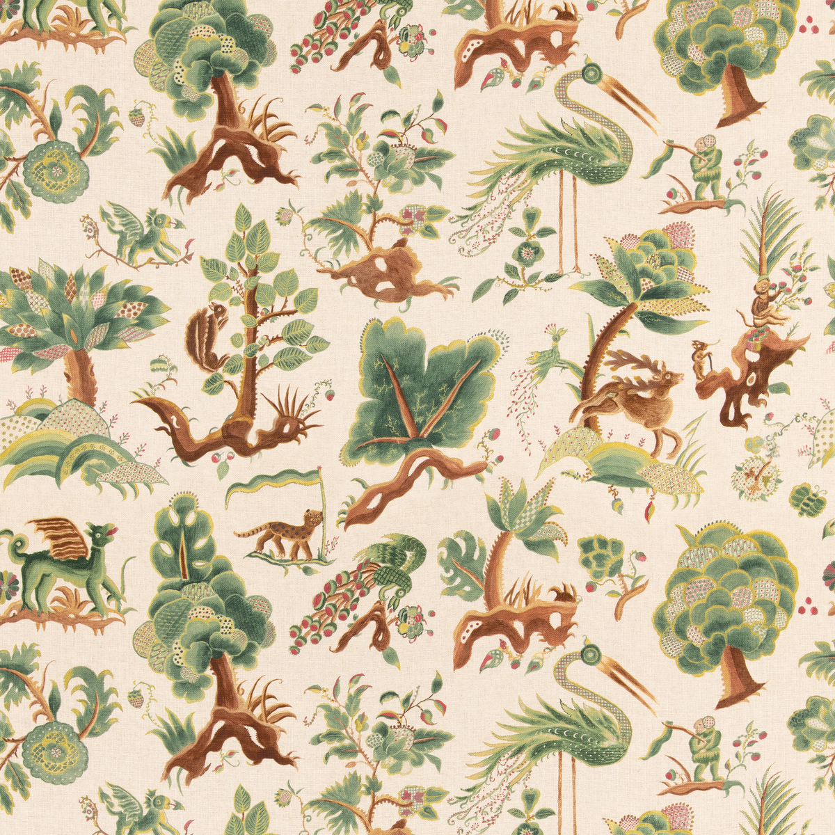 GP & J Baker | Grand Gertrude fabric - Linen