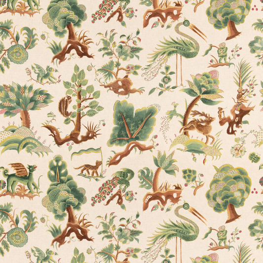 GP & J Baker | Grand Gertrude fabric - Linen