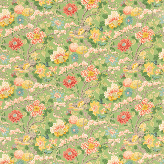 GP & J Baker | Little Magnolia fabric - Emerald