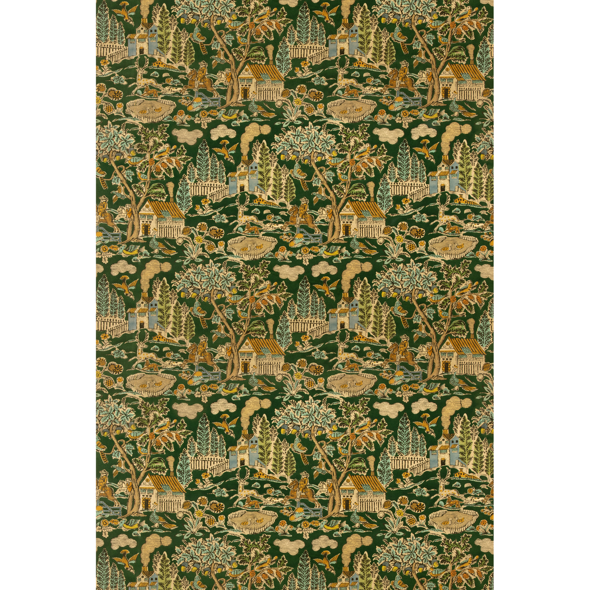 GP & J Baker | Home Park Velvet fabric - Royal Green
