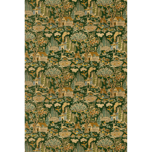 GP & J Baker | Home Park Velvet fabric - Royal Green