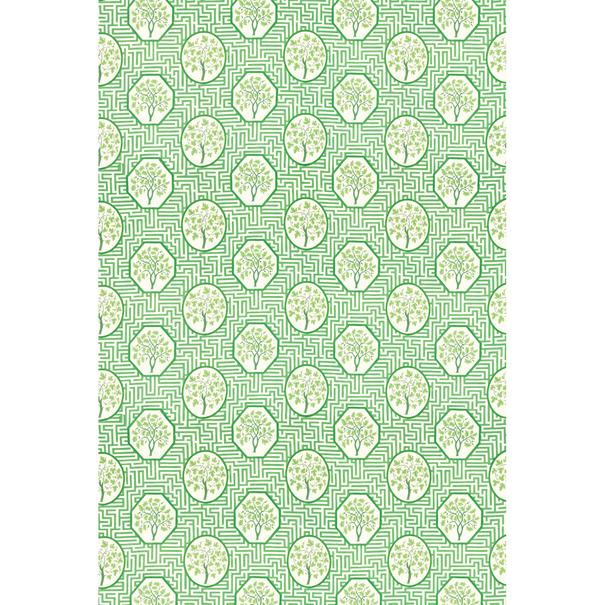GP & J Baker | Royal Maze fabric - Royal Green