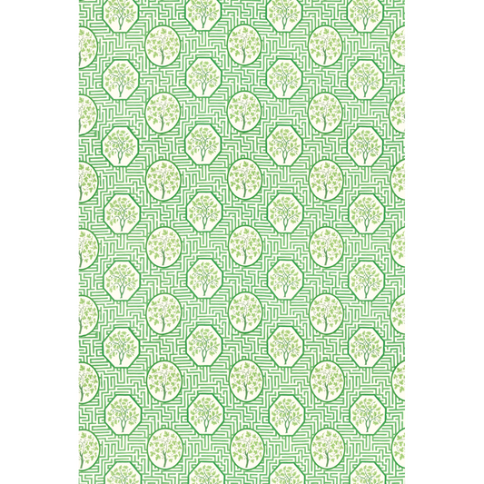 GP & J Baker | Royal Maze fabric - Royal Green