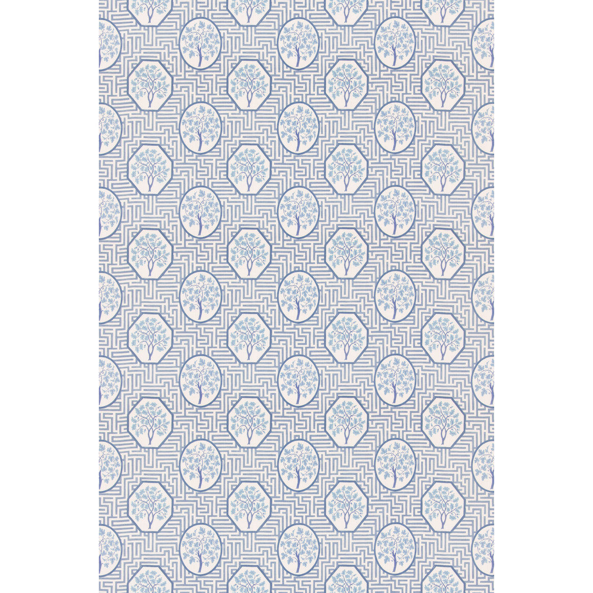 GP & J Baker | Royal Maze fabric - Royal Blue