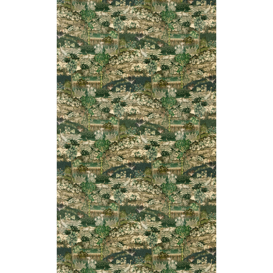GP & J Baker | Palace Tapestry Velvet fabric - Royal Green