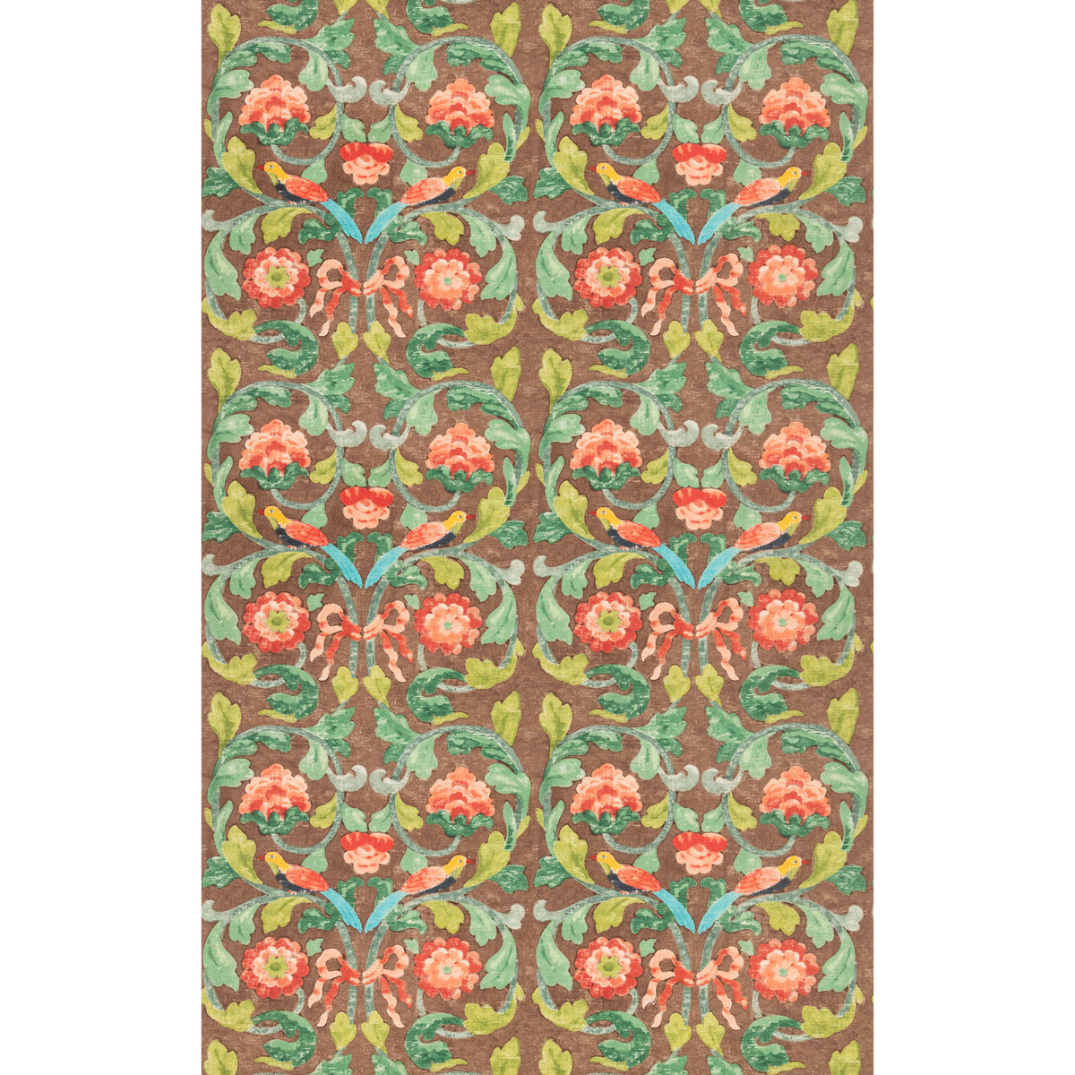GP & J Baker | Tudor Rose fabric - Chocolate