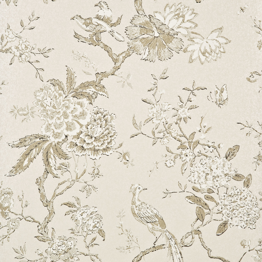 GP & J Baker | Oriental Bird wallcovering - Ivory