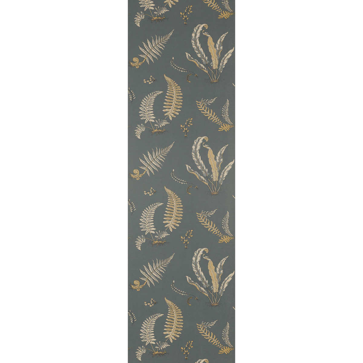 GP & J Baker | Ferns wallcovering - Charcoal/Bronze
