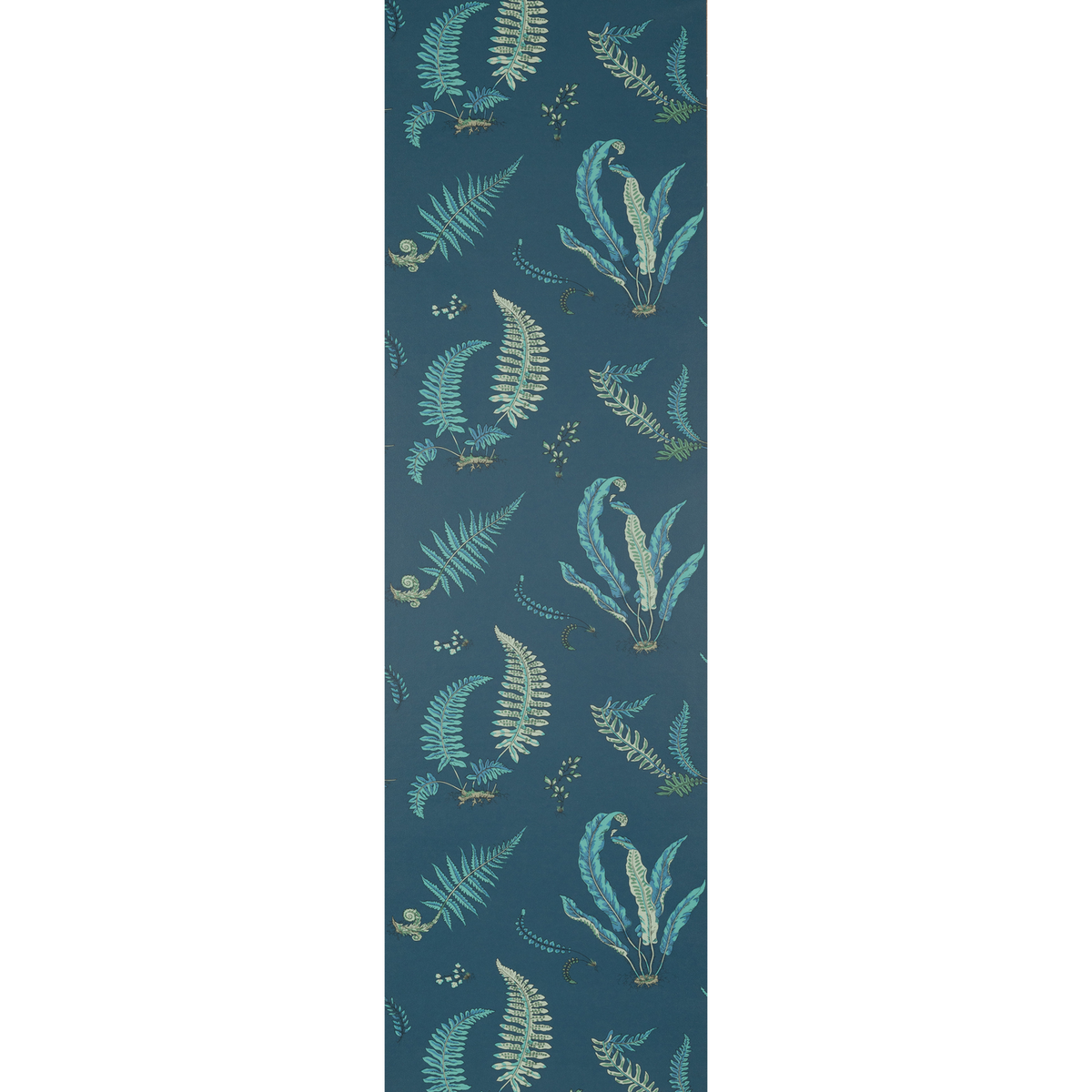 GP & J Baker | Ferns wallcovering - Indigo/Teal