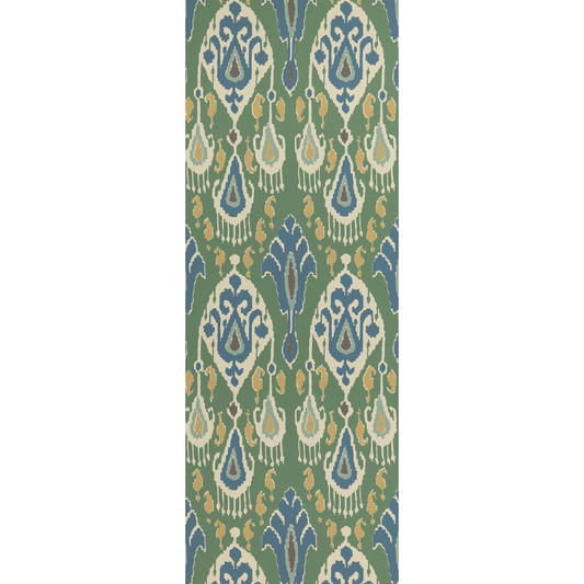 GP & J Baker | Ikat Bokhara wallcovering - Emerald