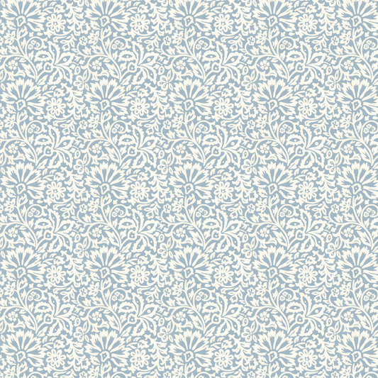 GP & J Baker | Flora wallcovering - Blue
