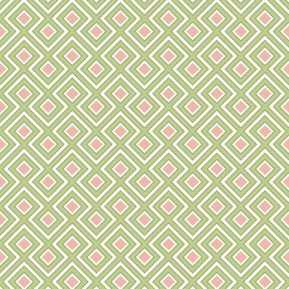 GP & J Baker | La Fiorentina Small wallcovering - Green/Blush