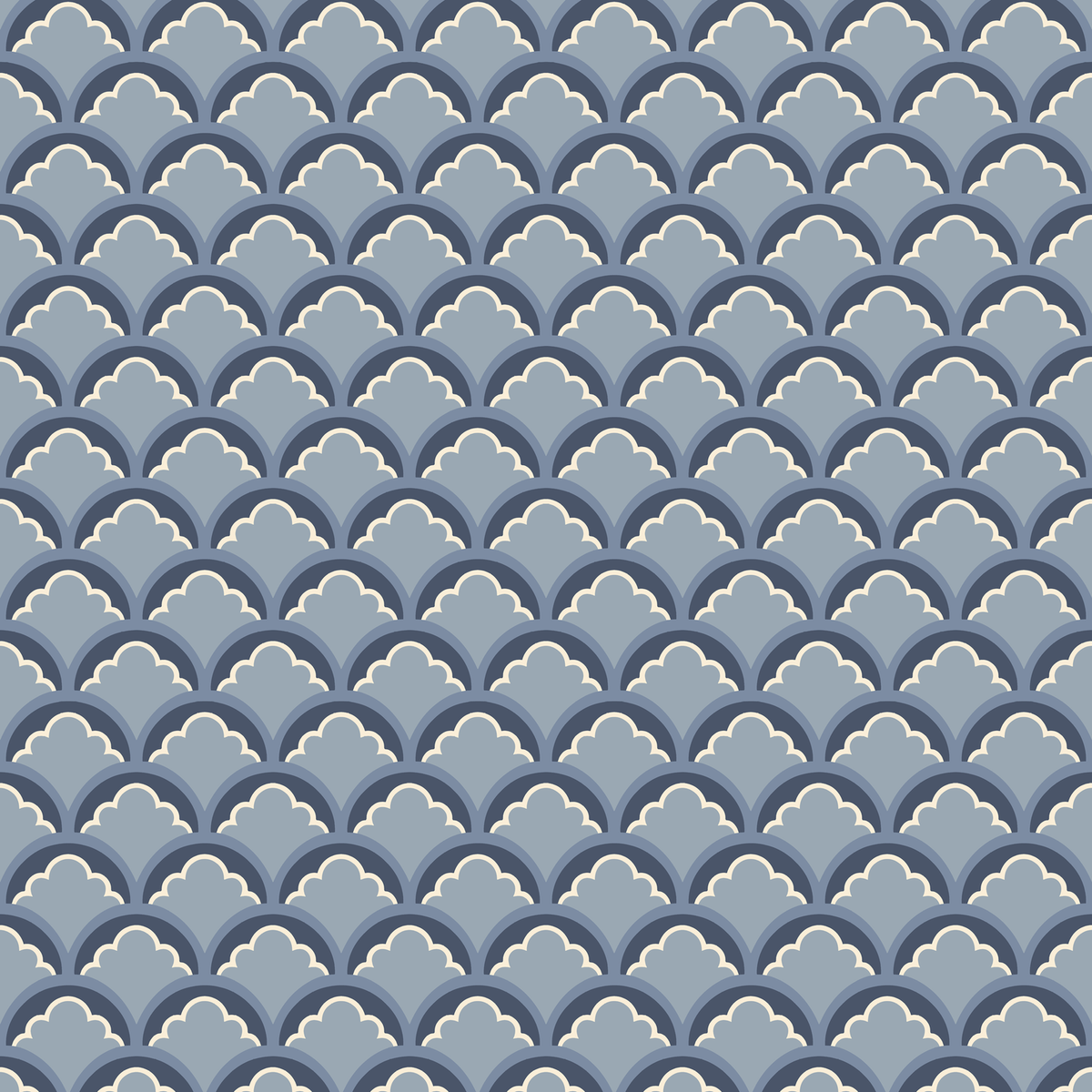 GP & J Baker | Mount Temple Small wallcovering - Blue