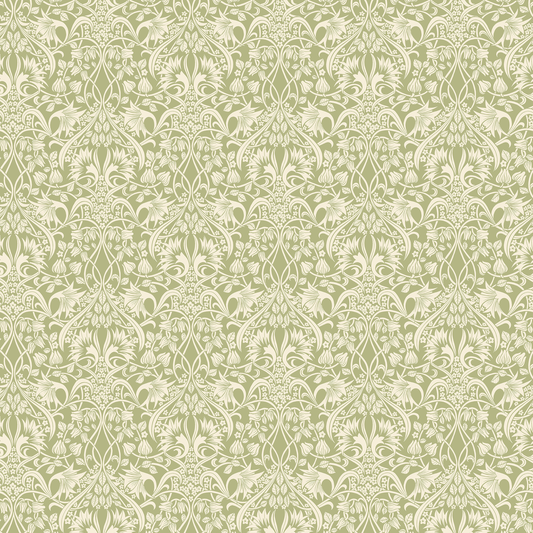 GP & J Baker | Fritillerie wallcovering - Green