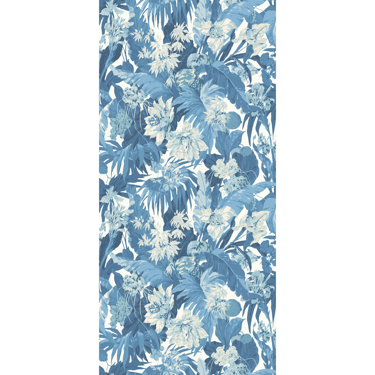 GP & J Baker | Tropical Floral wallcovering - Blue