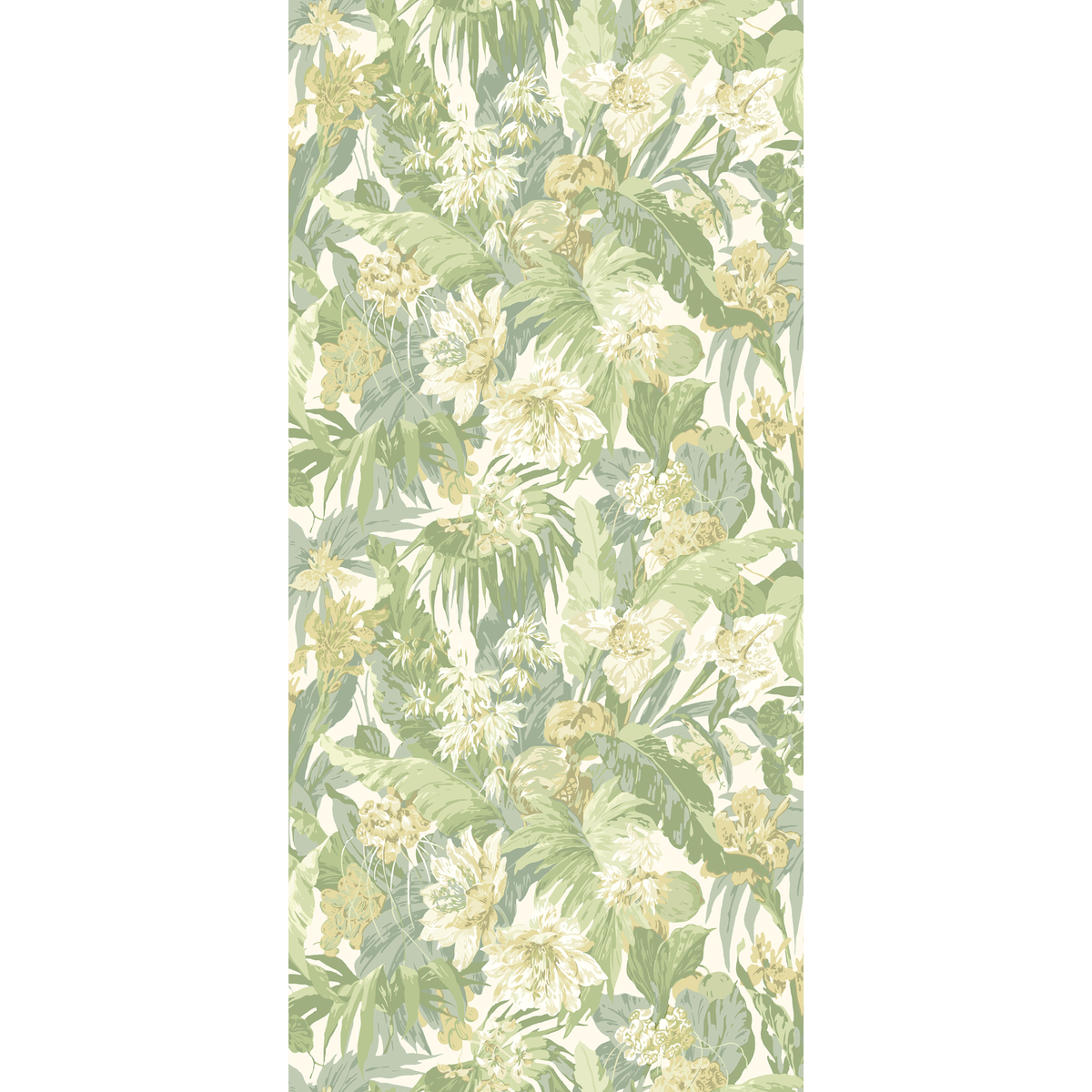 GP & J Baker | Tropical Floral wallcovering - Soft Green