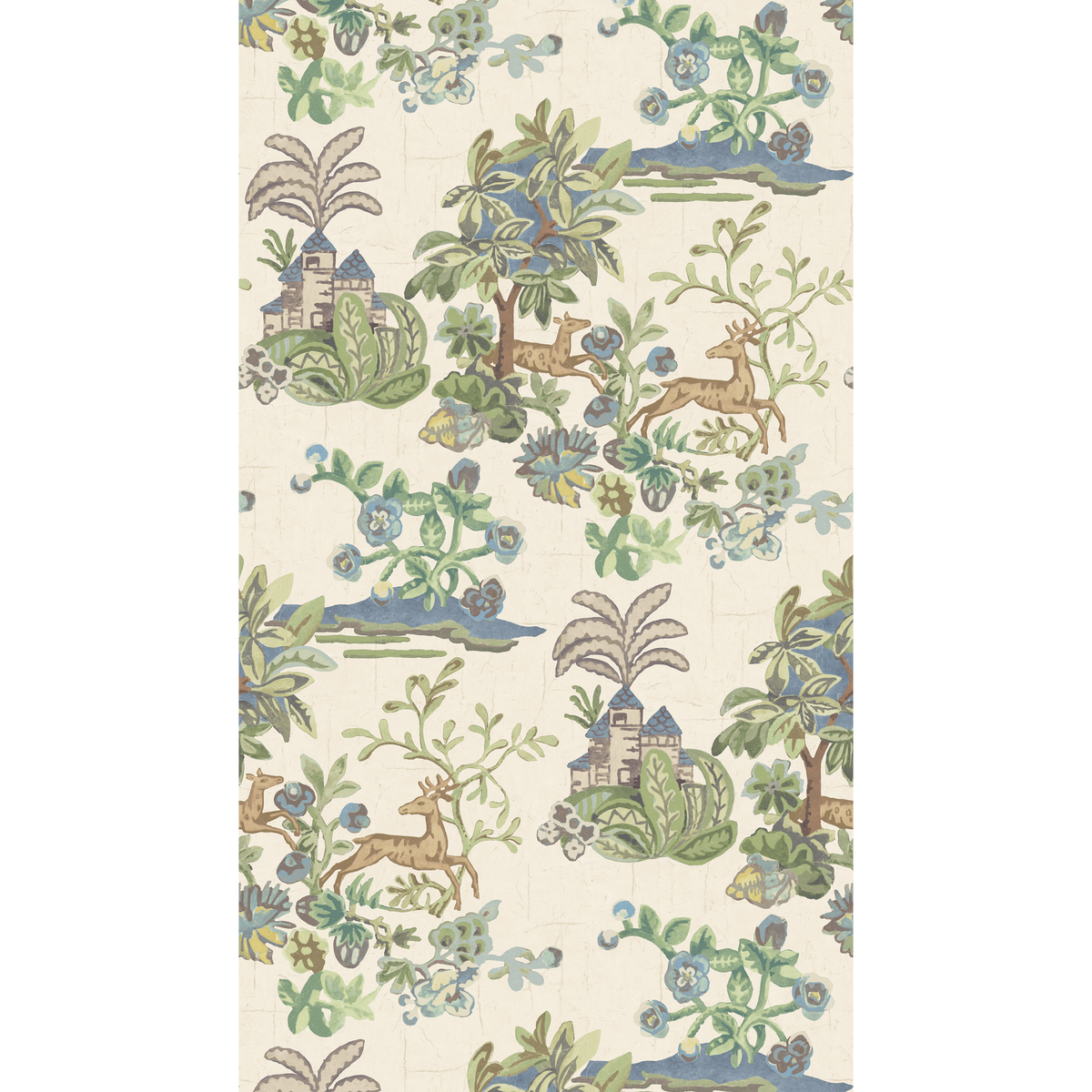 GP & J Baker | Knight's Tale wallcovering - Sage/Blue