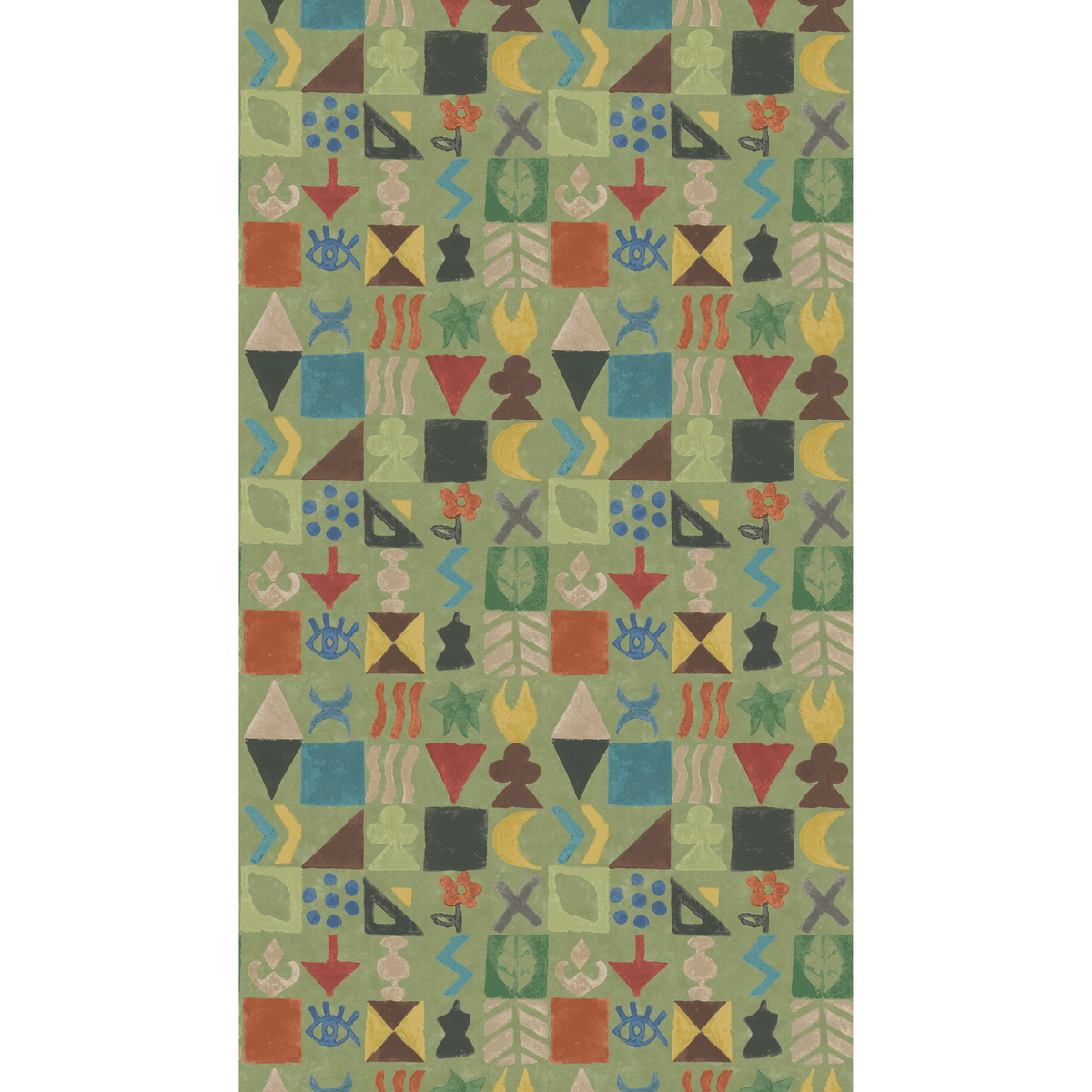GP & J Baker | Potato Print wallcovering - Green