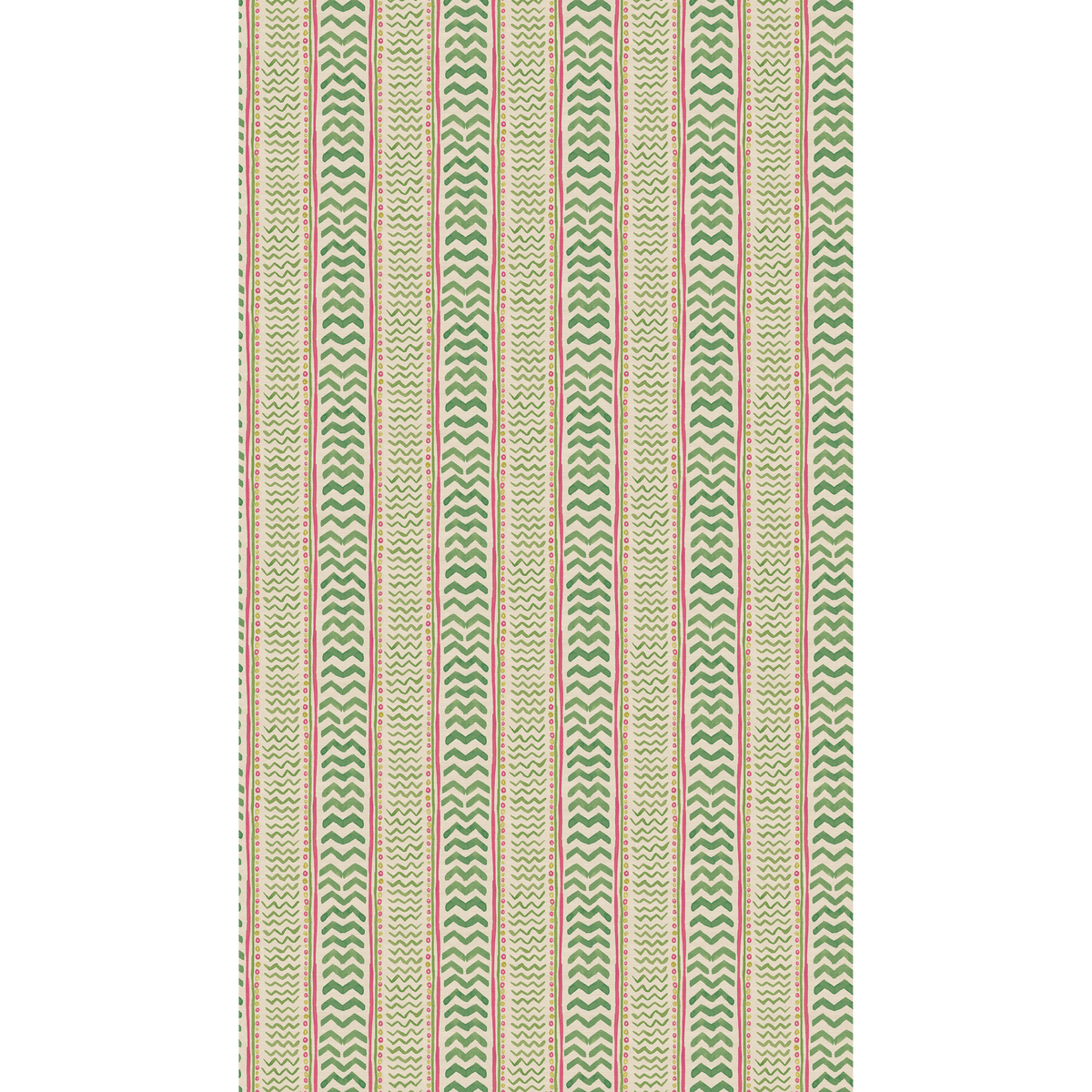 GP & J Baker | Wriggle Room wallcovering - Green/Pink