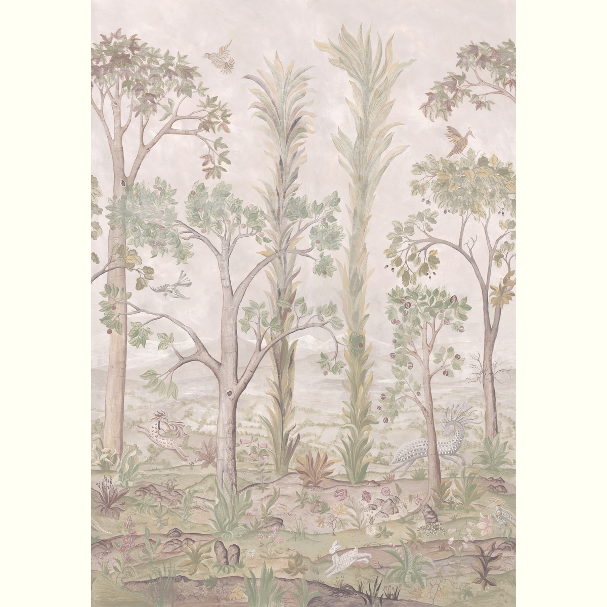 GP & J Baker | Tall Trees wallcovering - Soft Green