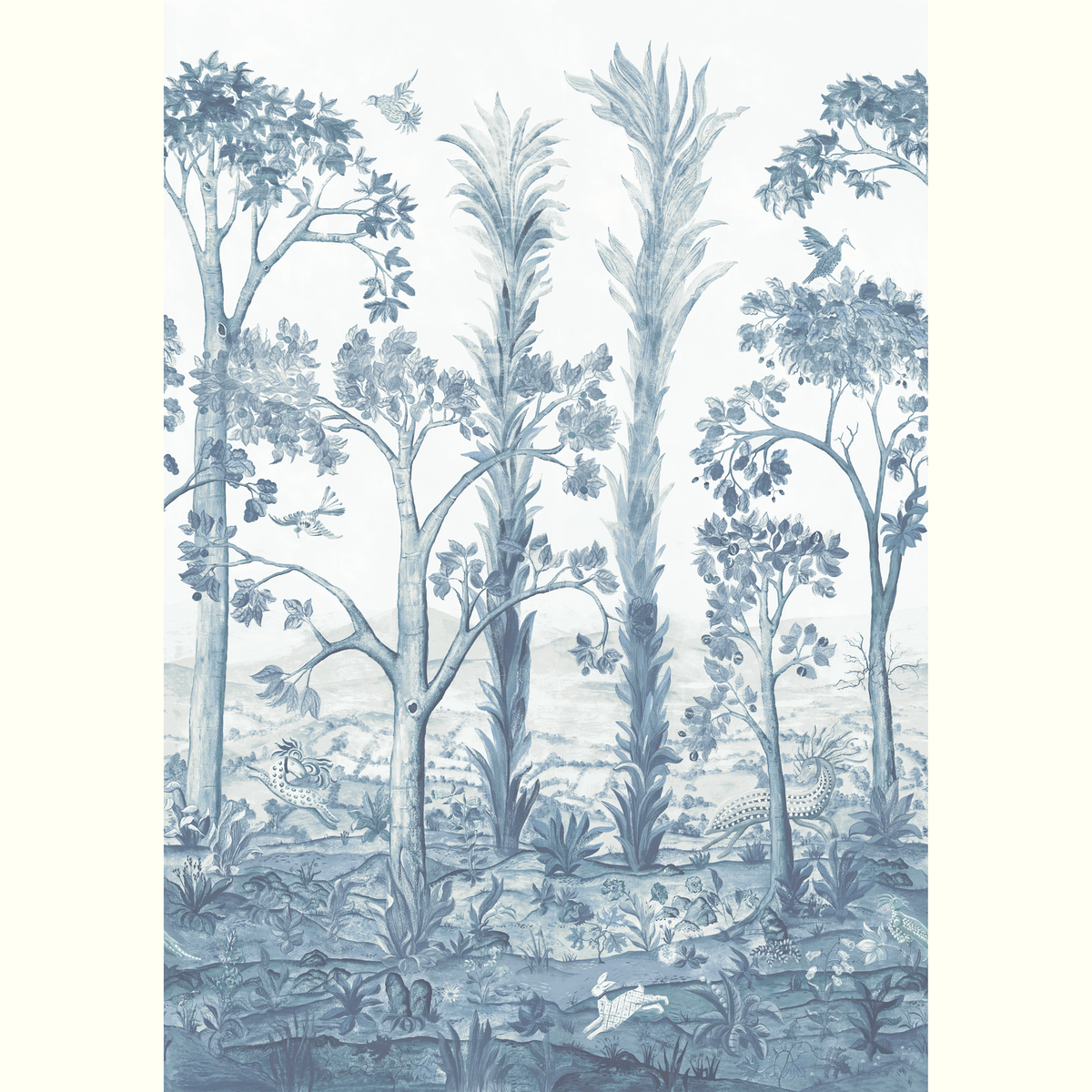 GP & J Baker | Tall Trees wallcovering - Delft Blue