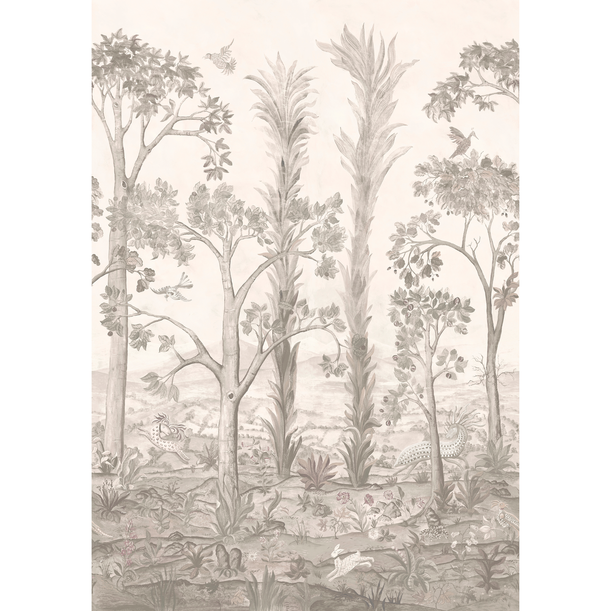 GP & J Baker | Tall Trees wallcovering - Sepia