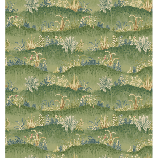 GP & J Baker | Garden Tapestry wallcovering - Royal Green