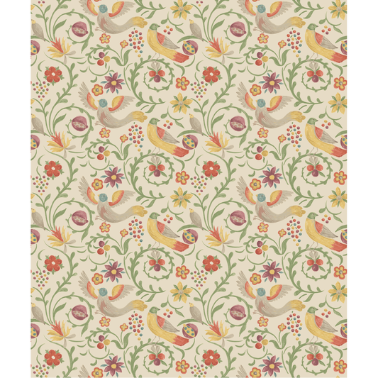 GP & J Baker | Royal Court wallcovering - Red/Green