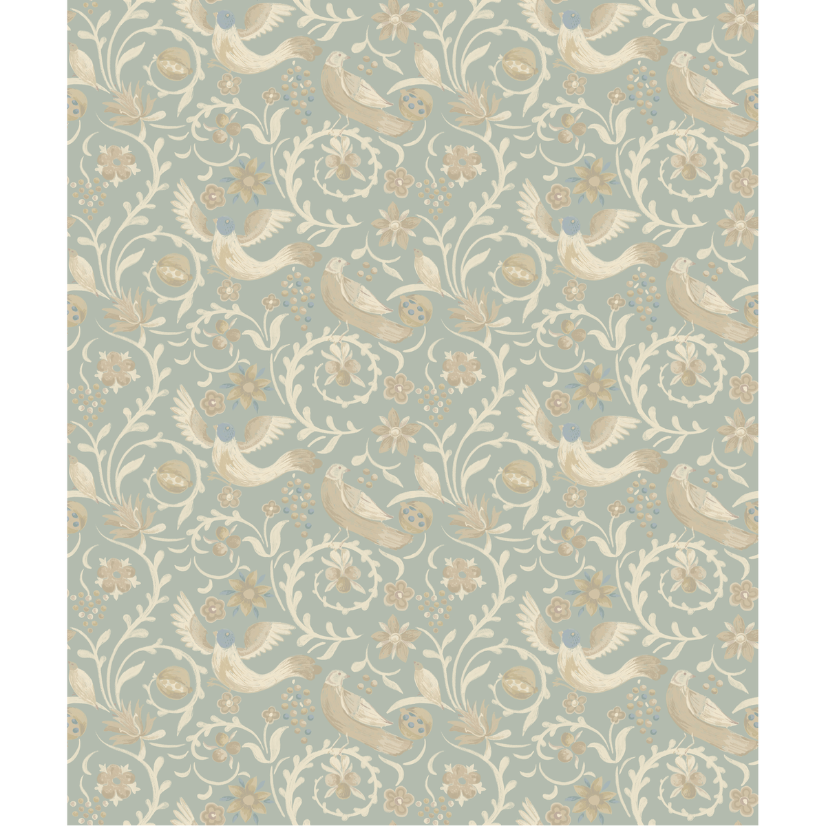 GP & J Baker | Royal Court wallcovering - Old Blue