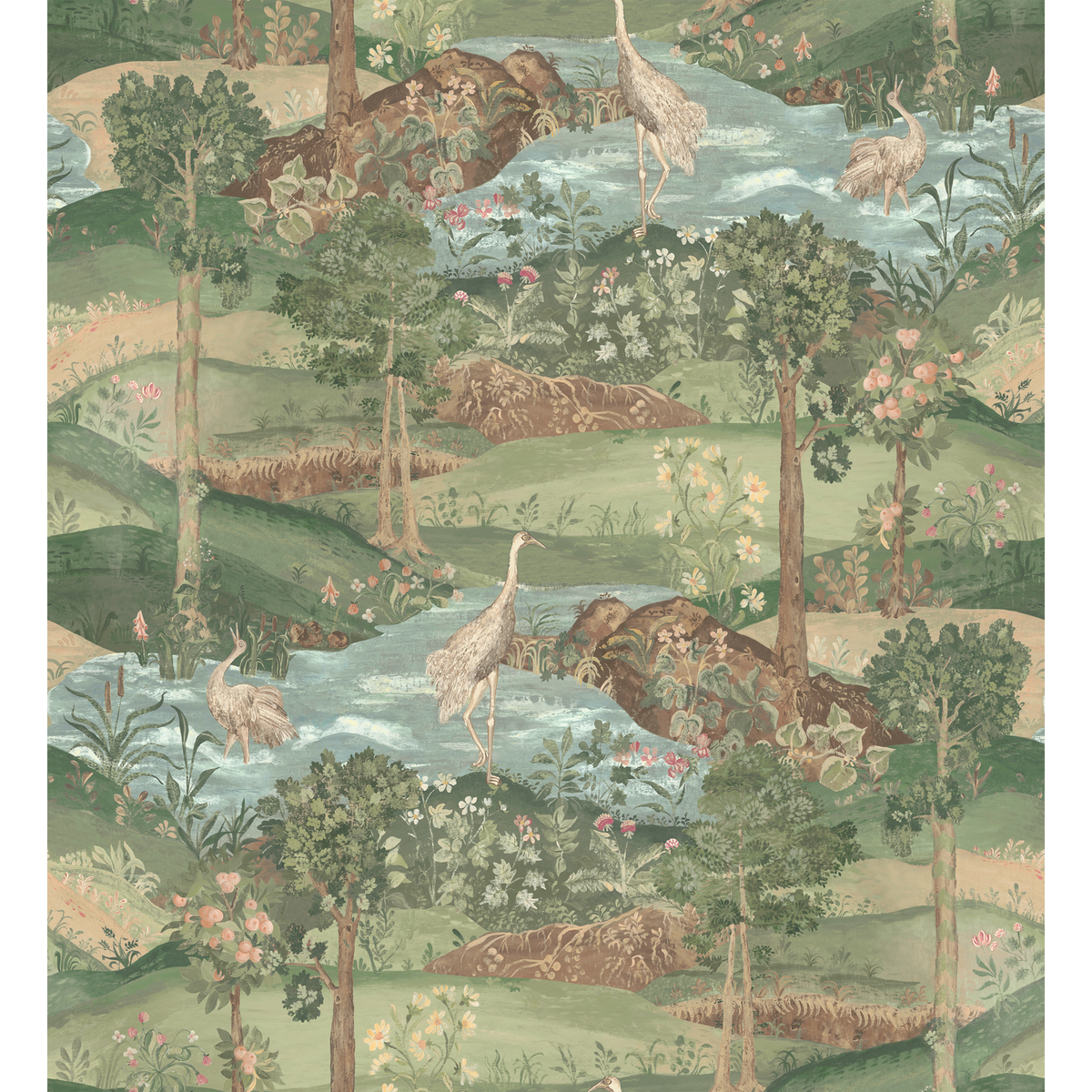 GP & J Baker | Palace Tapestry wallcovering - Royal Green