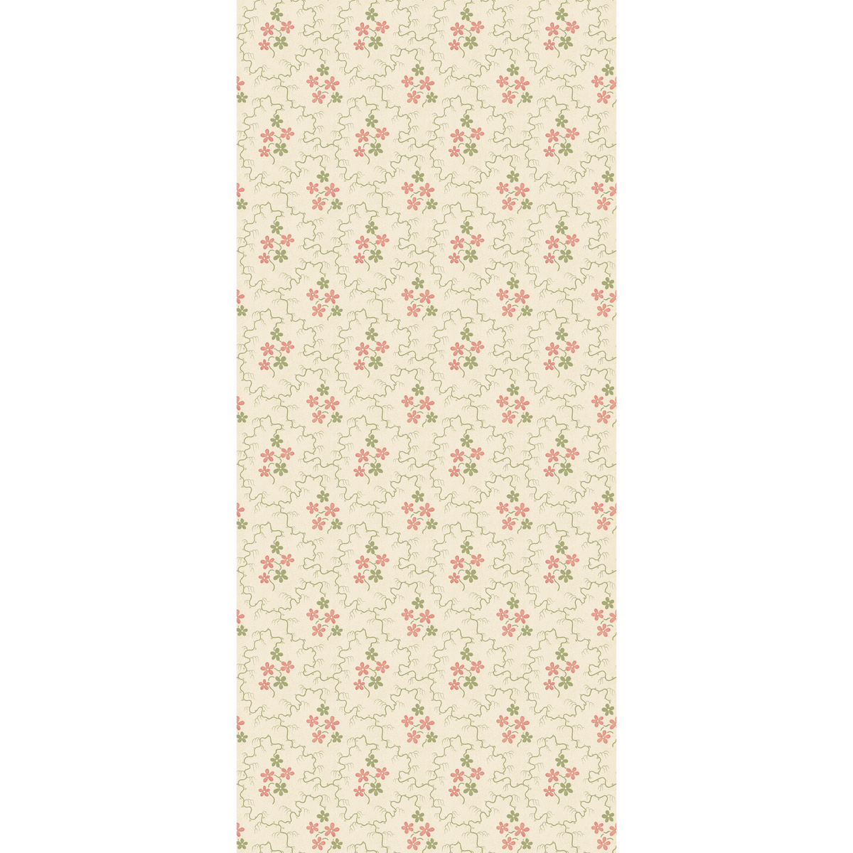 GP & J Baker | Posy wallcovering - Green/Red